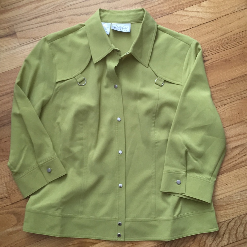 Kathy Che sz 12 NWOT jacket/blouse stretch fabric